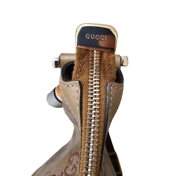 GUCCI GG CRYSTAL SHERRY LINE SHOULDER BAG GOLD BROWN ORANGE! - Picture 4 of 7